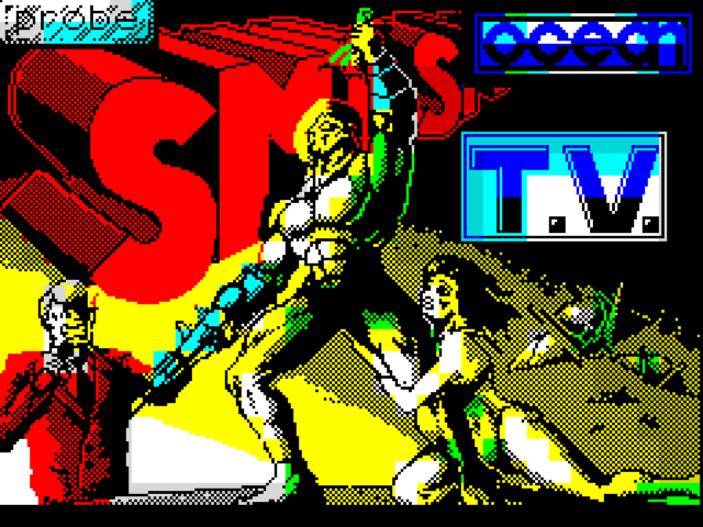 V title screen for ZX Spectrum